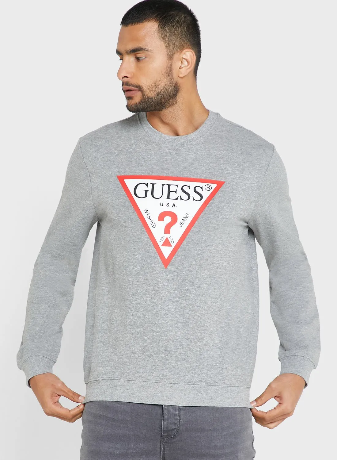 GUESS Logo Printed Sweatshirt