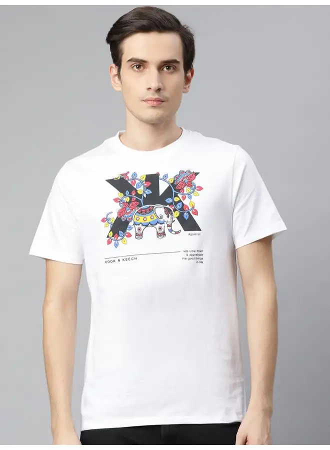 Kook N Keech Casual Comfortable T-Shirt White