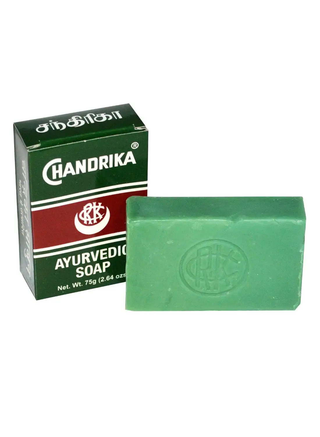 Chandrika Ayurvedic Herbal Body Soap Green 75grams