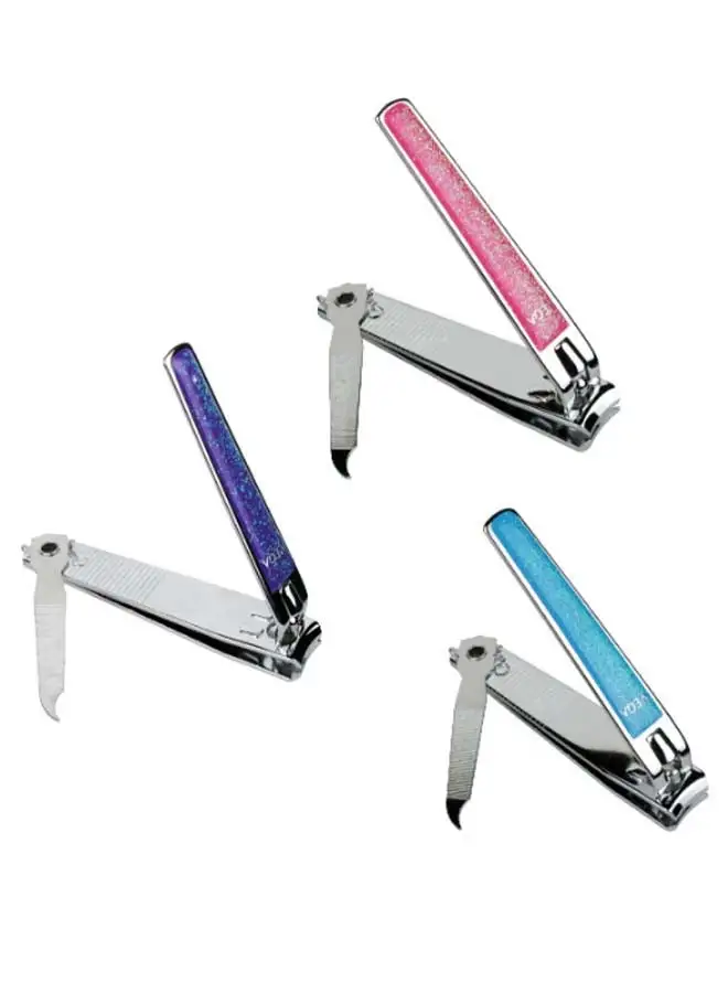 Vega Stylish Unisex 10-Piece Chrome Plated Nail Clipper Set Multicolour