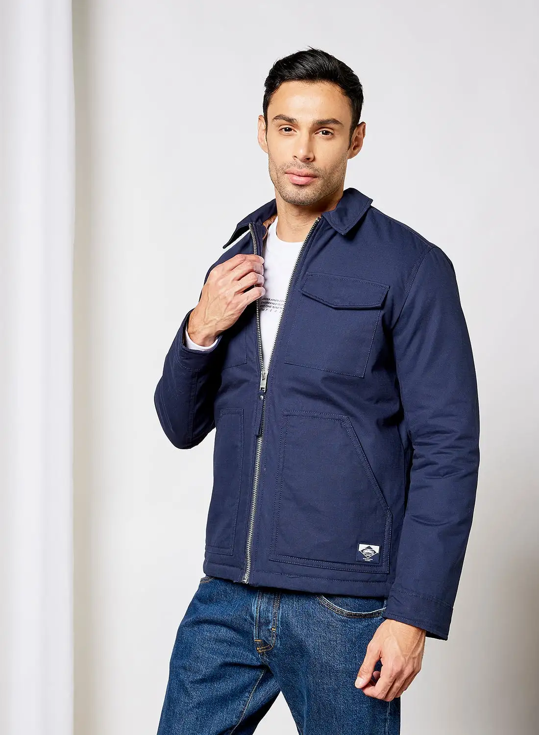 JACK & JONES Jorandy Collared Jacket Navy