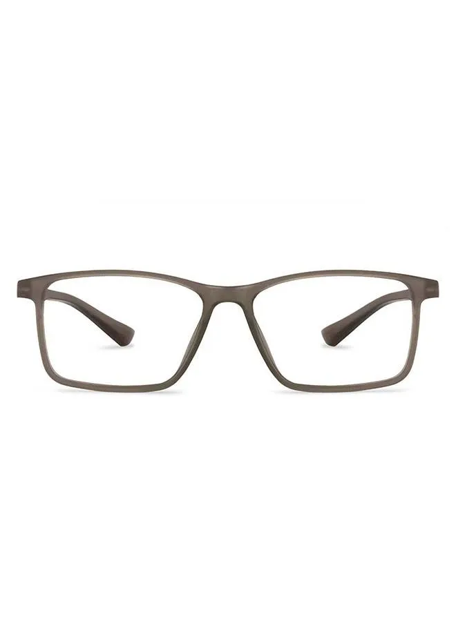 Lenskart Blu Zero Power Full Rim Bluecut & Antiglare Rectangle Shape Computer Eyeglasses LB E13738 - 52mm - Grey