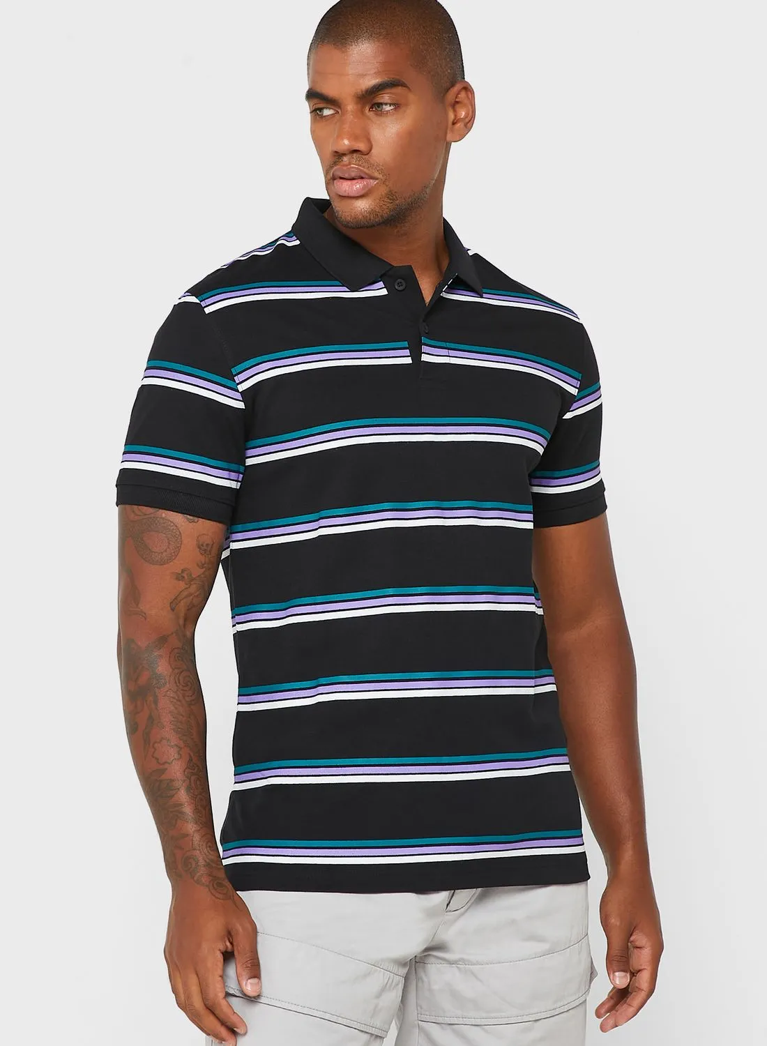 Seventy Five Striped Polo Shirt