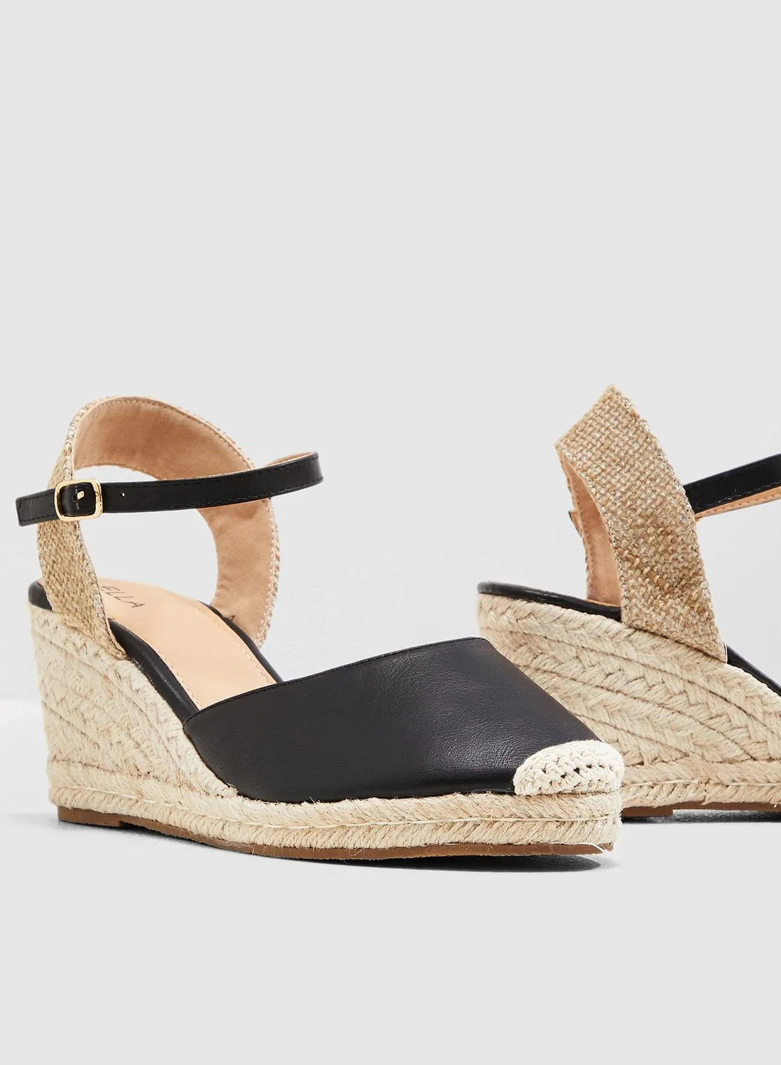 ELLA Closed Toe Espadrille Wedge Sandal