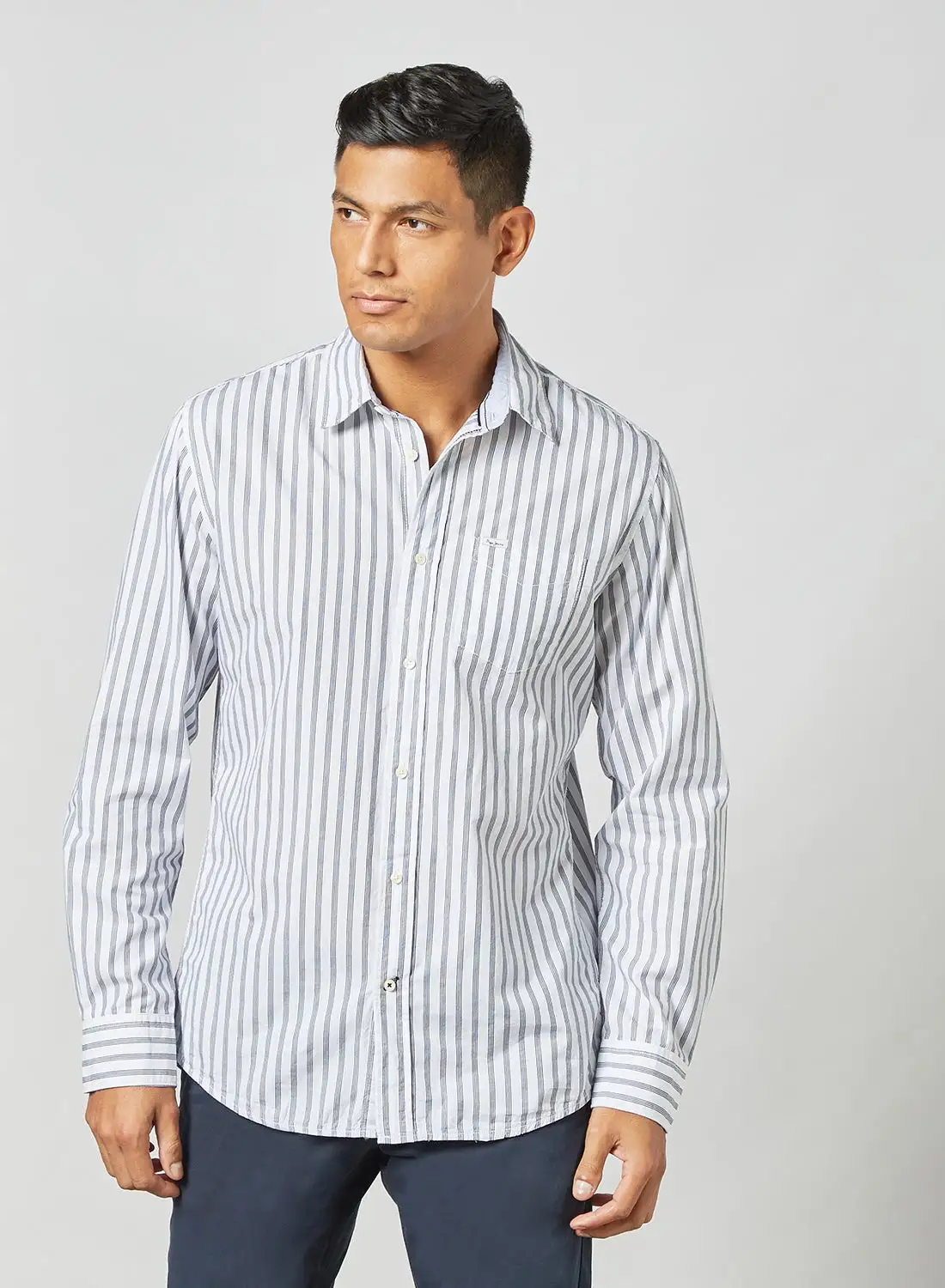 Pepe Jeans LONDON Stripe Print Shirt أزرق