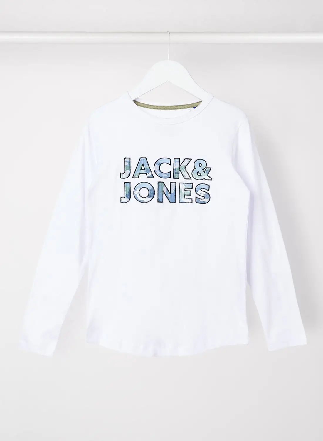 JACK & JONES Teen Camo Logo T-Shirt White