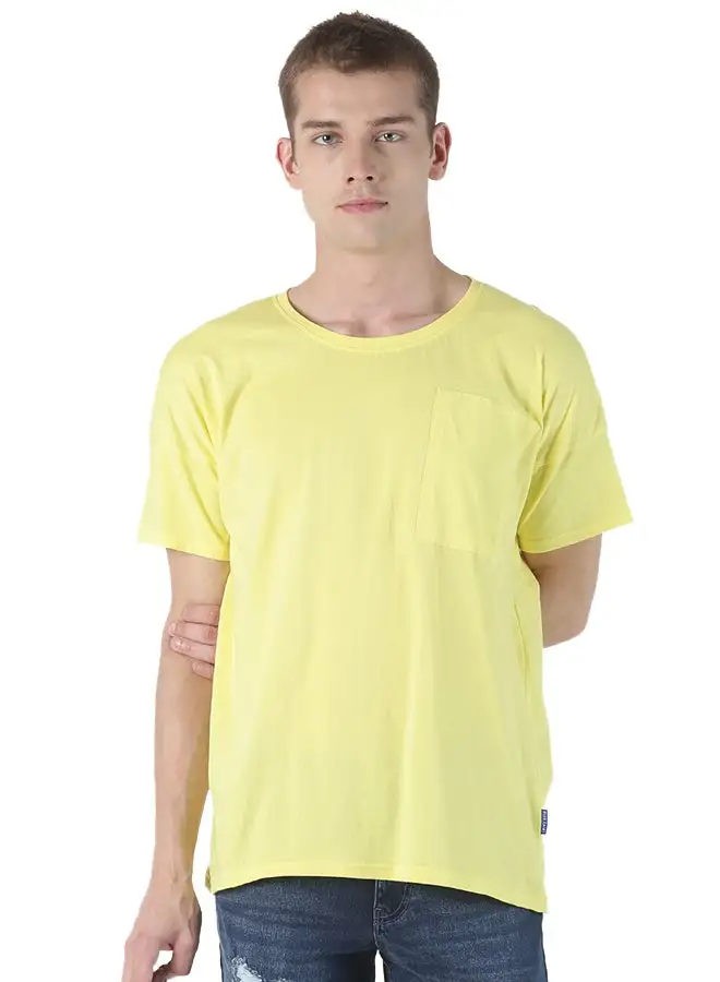 Blue Saint Relaxed Fit Pocket T-Shirt Yellow