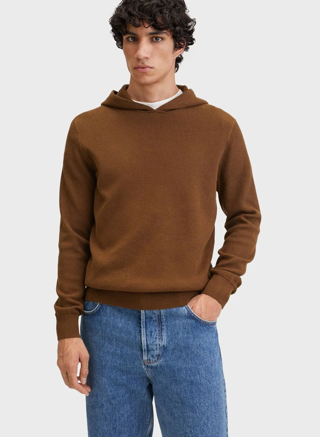 Mango Man Knitted Hooded Sweater