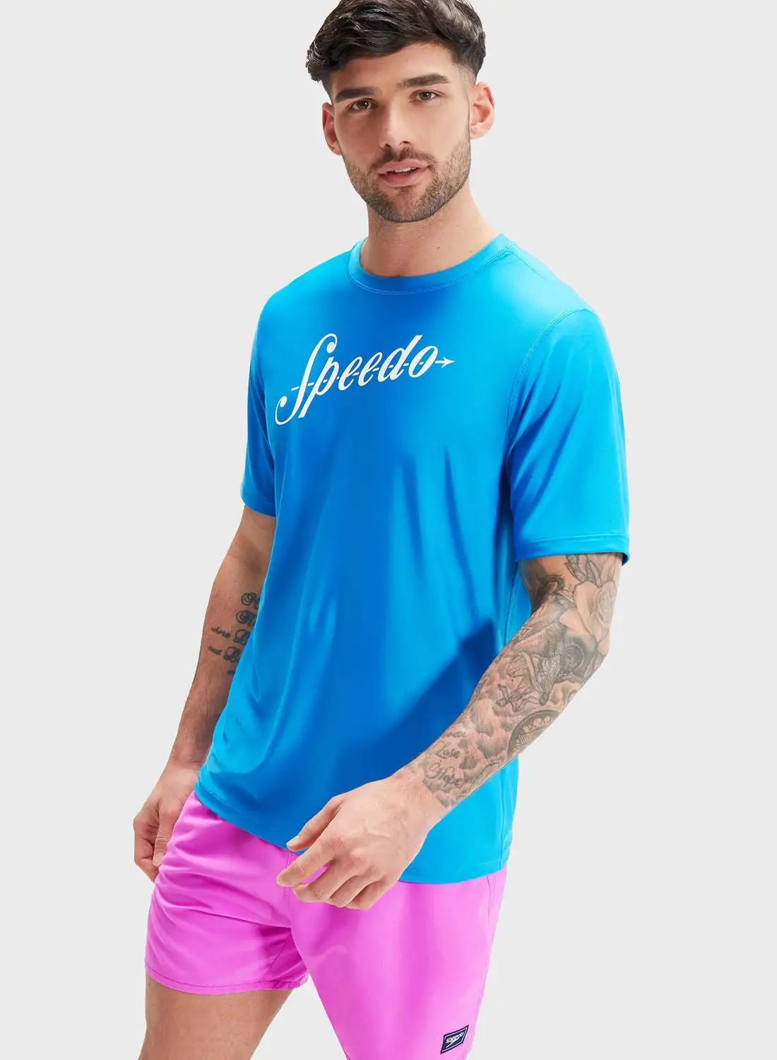 speedo Printed Rash Guard T-Shirt