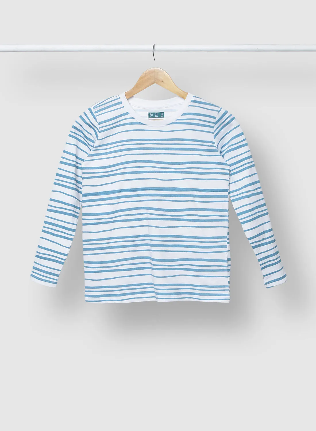 RAHA Boys Stylish Cotton Long Sleeve T-Shirt Light Blue