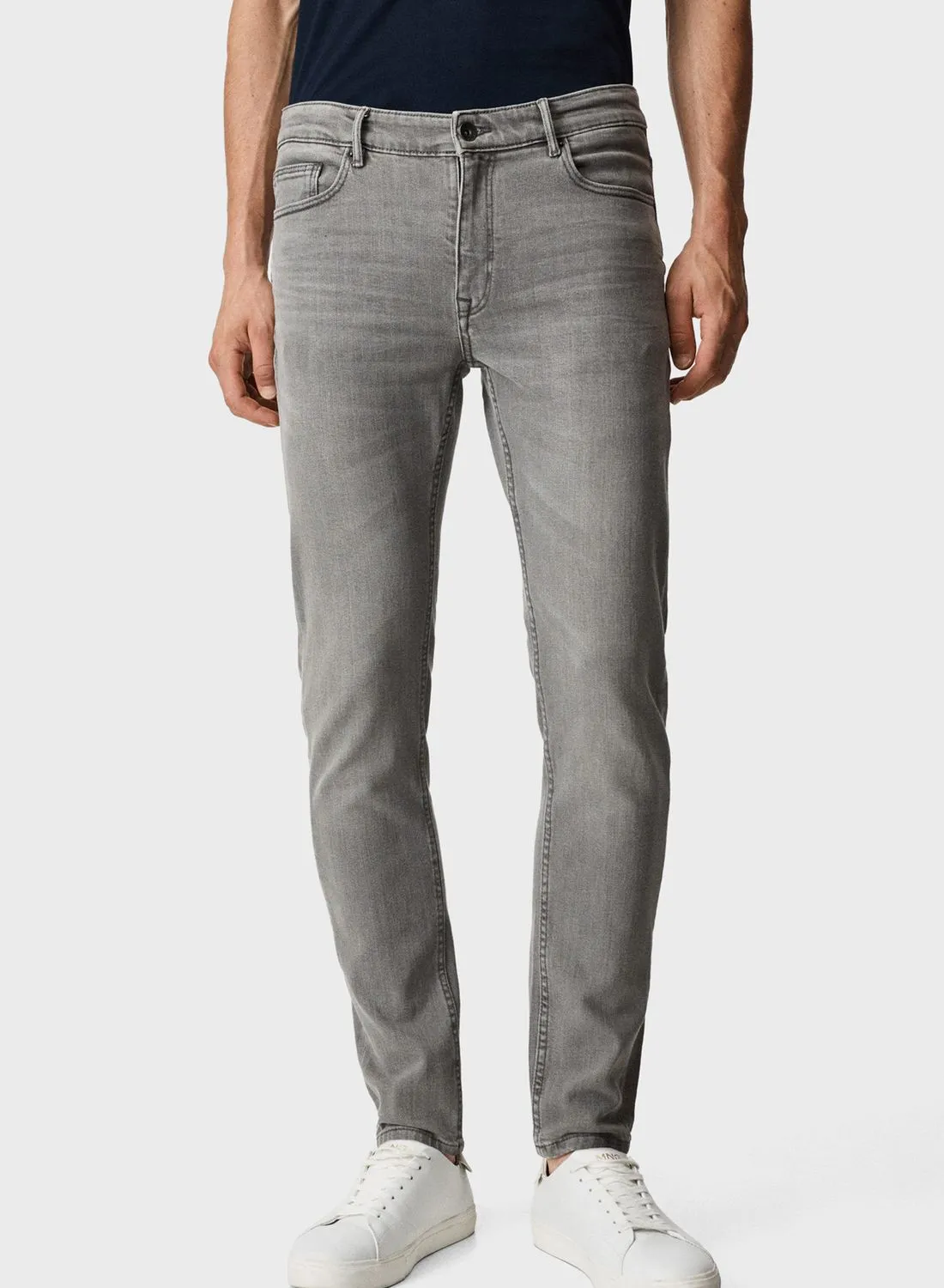 Mango Man Light Wash Skinny Fit Jeans