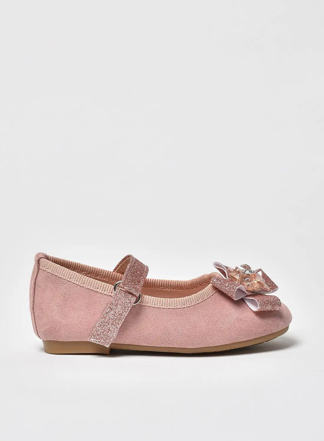 Aila Dyed Pattern Flat Ballerinas Pink