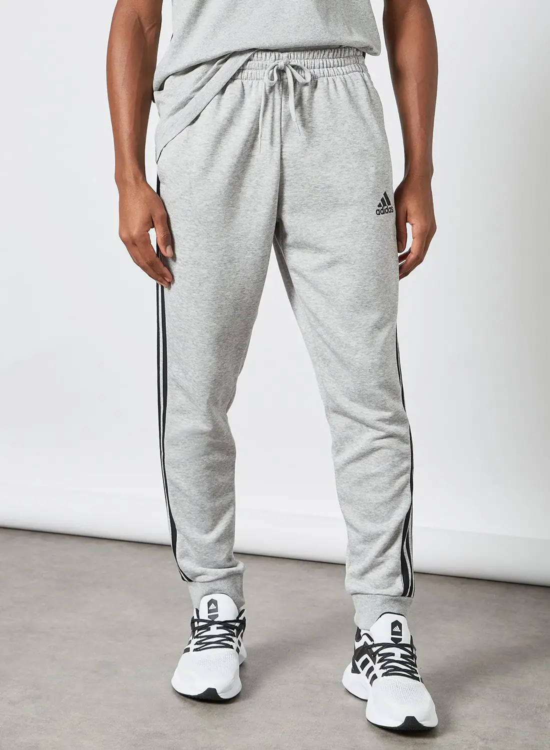 Adidas 3-Stripes French Terry Tapered Sweatpants Grey