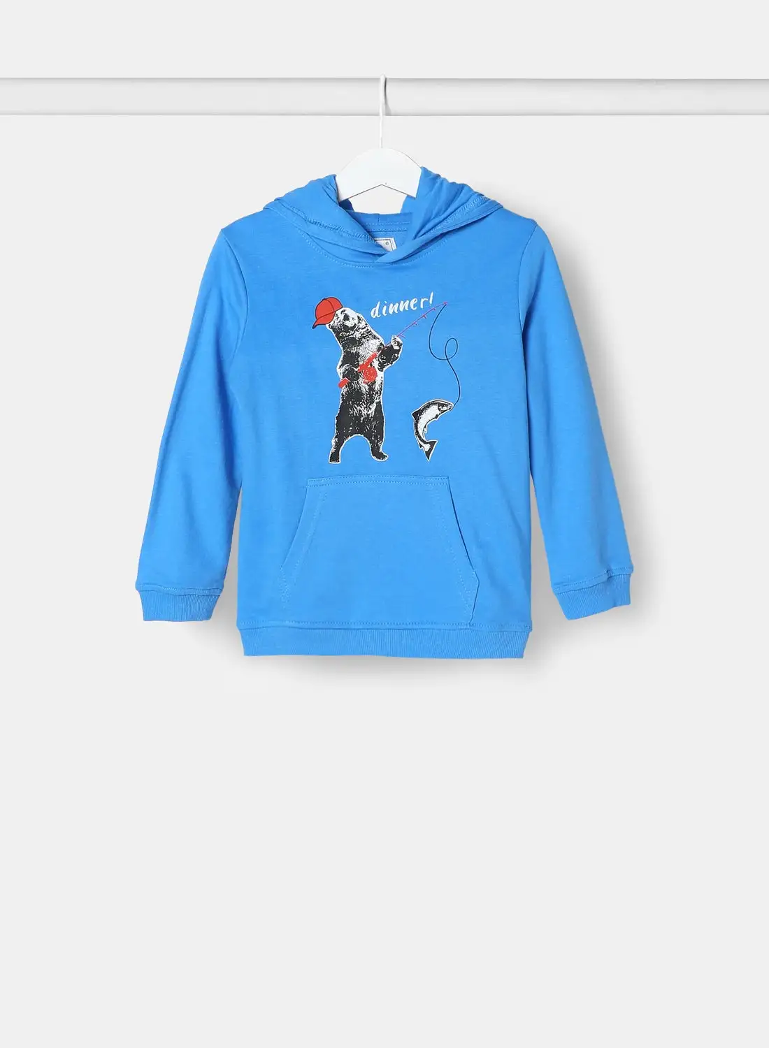 NEON Toddler Boys Sweat Shirt With Front Pocket Light Blue