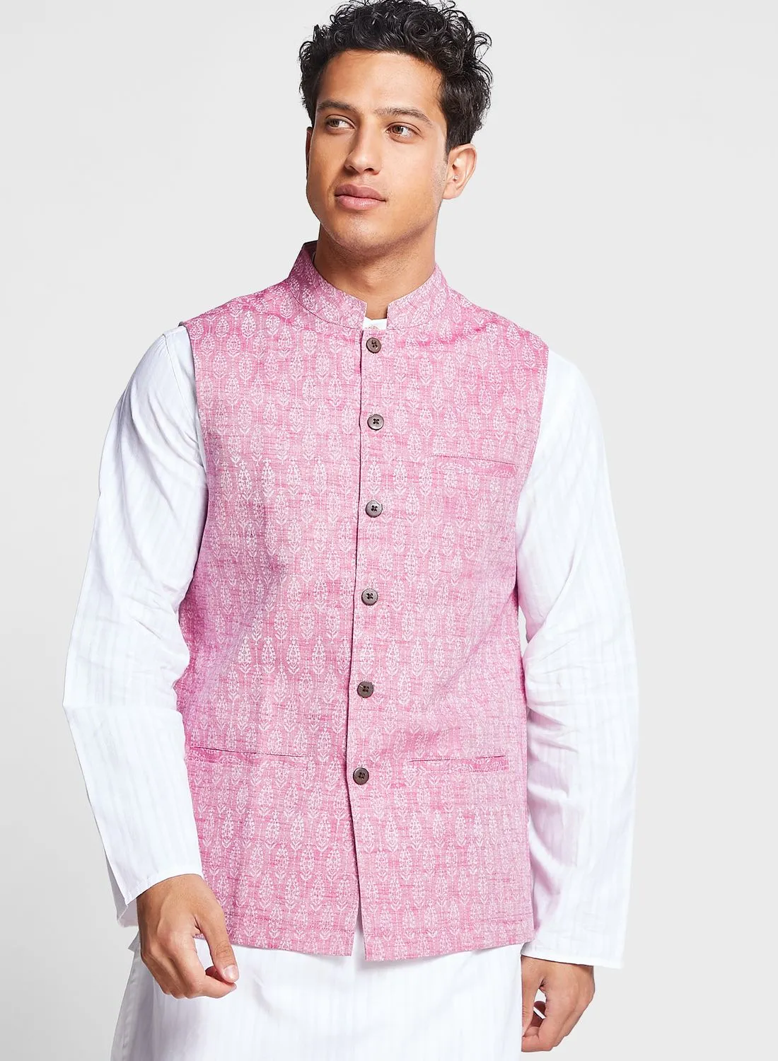 Fabindia Printed Nehru Jacket