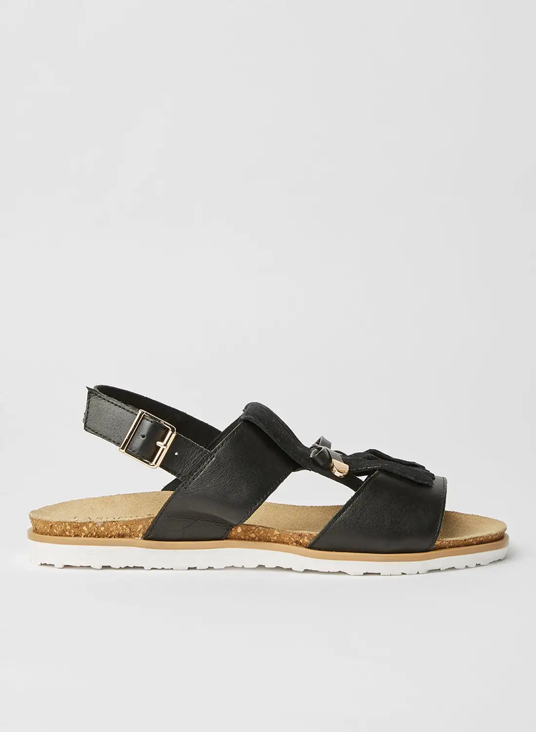 Lasocki Dyed Comfortable Wear Flat Sandals Black