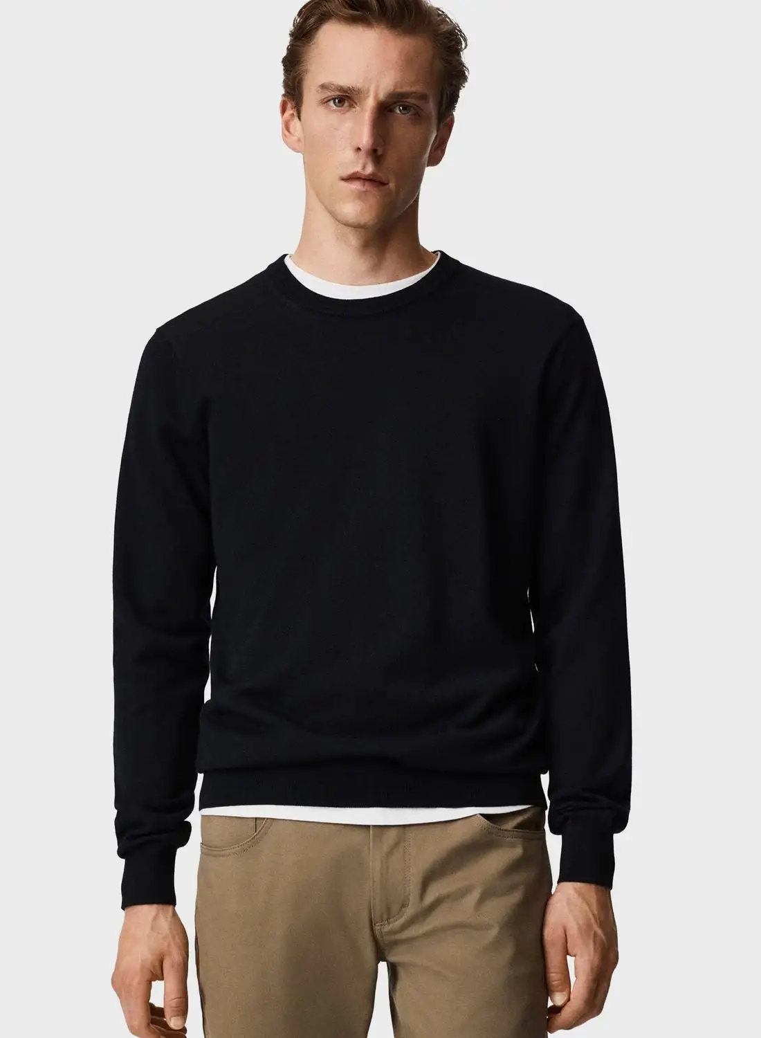 Mango Man Knitted Crew Neck Sweater