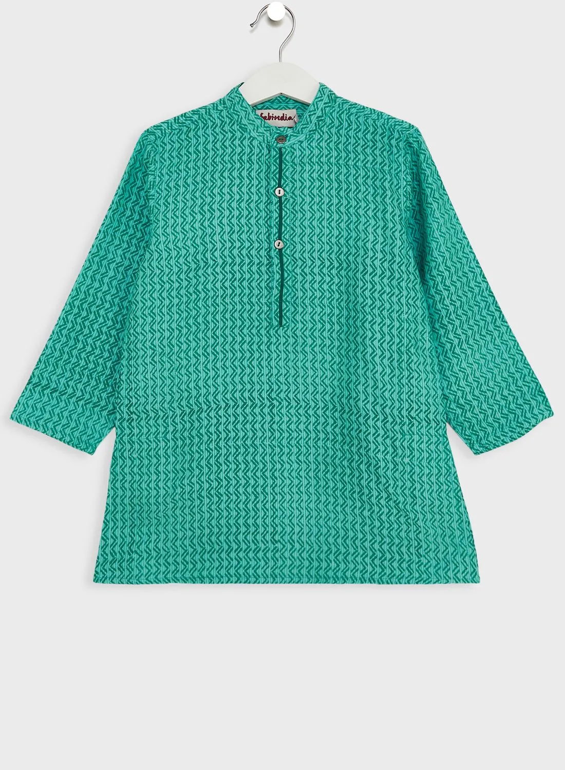 كورتا طويلة مطبوعة على شكل حرف A من Fabindia Kids