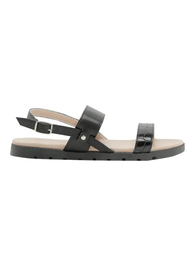 ZAHA Baby Textured Sandals Black