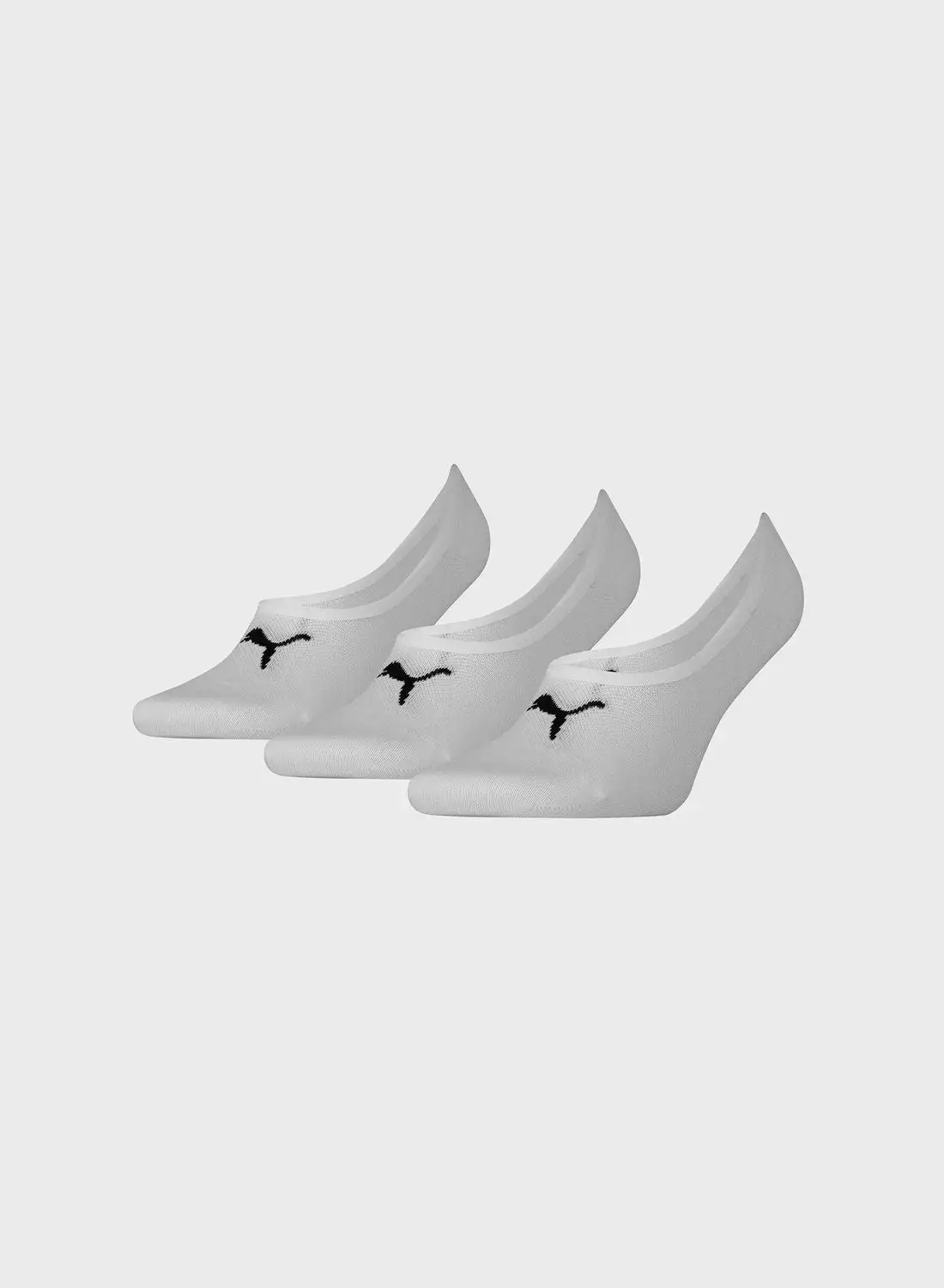 PUMA 3 Pack Logo No Show Socks