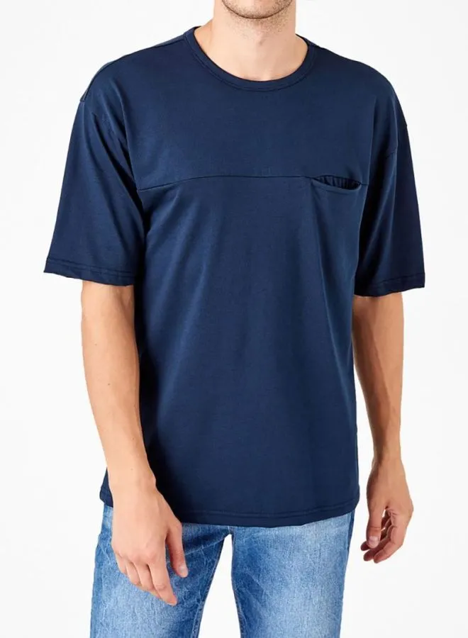 Trendyol Man Round Neck T-Shirt Navy