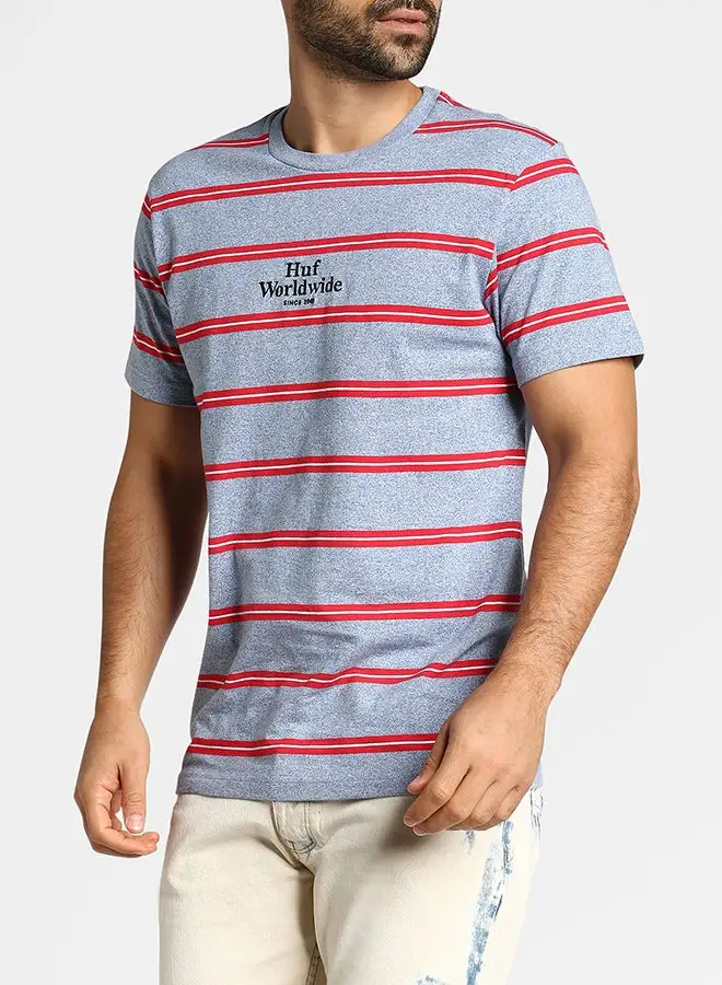 HUF Striped T-Shirt Blue/Red