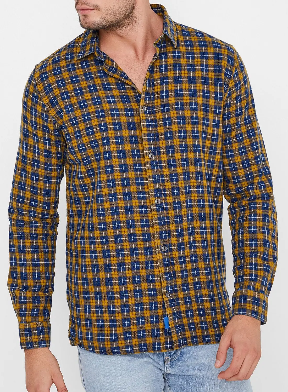 ONLY & SONS Checked Shirt Chai Tea