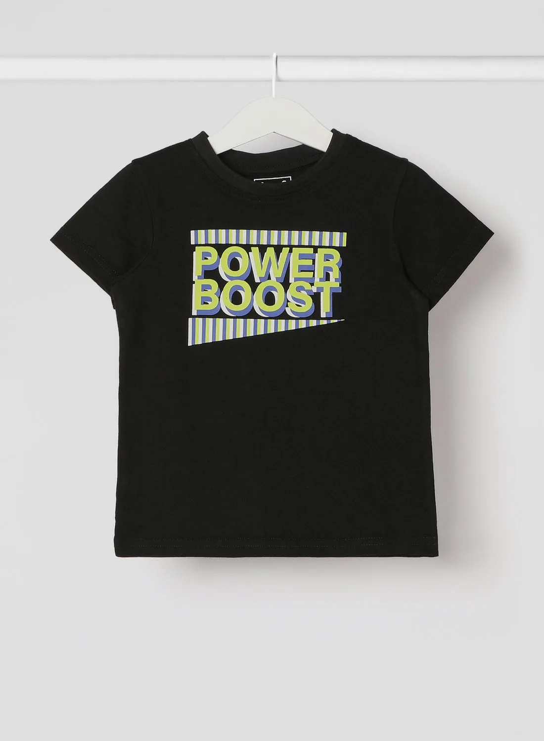 NEON Boys Crew Neck Short Sleeve T-Shirt Black