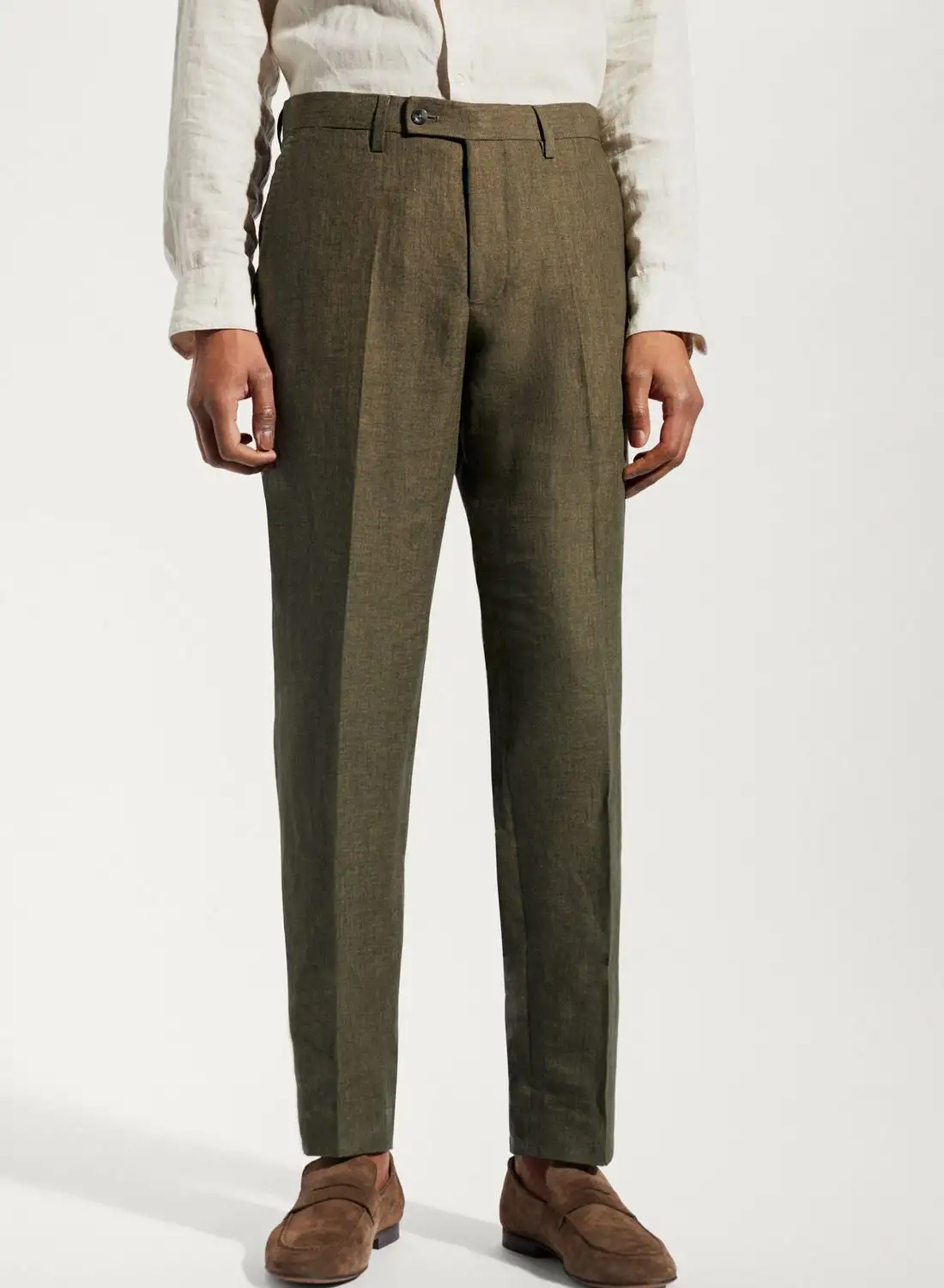 Mango Man Essential Linen Slim Fit Trousers