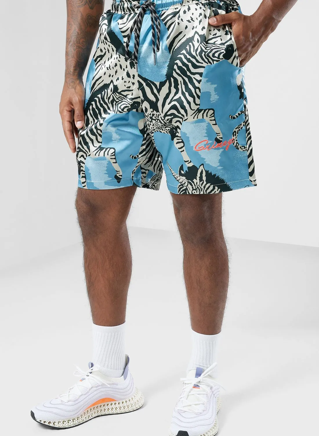 Grimey Animal Satin Shorts