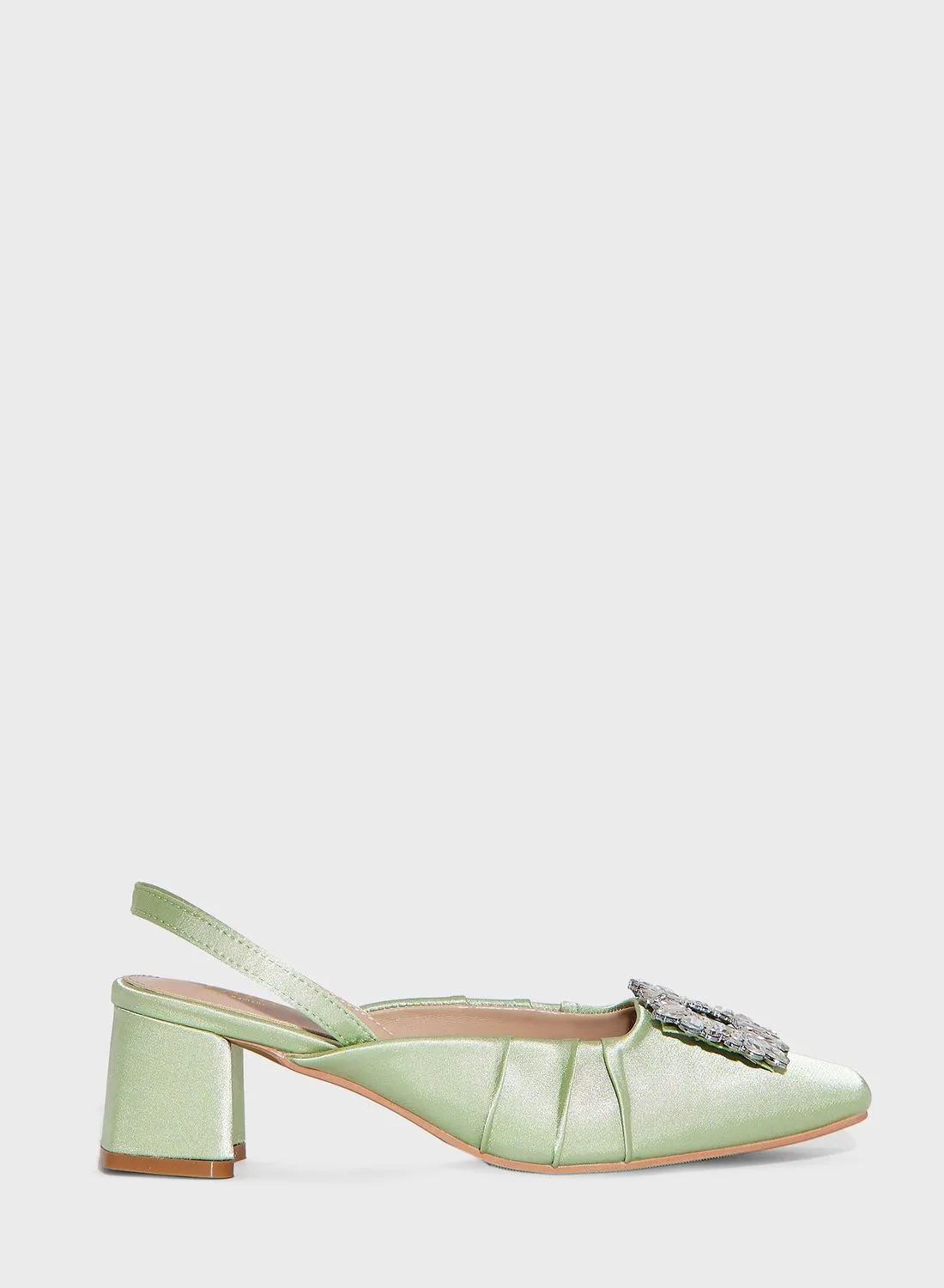 Ella Limited Edition Silk Embellished  Heeled Mule