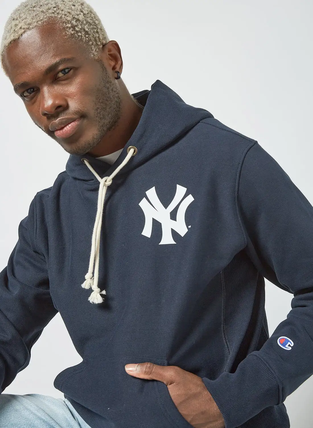 Champion New York MLB Reverse Weave Hoodie Blue