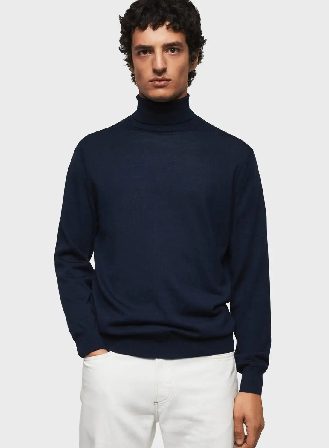 Mango Man Turtle Neck Knitted Sweater