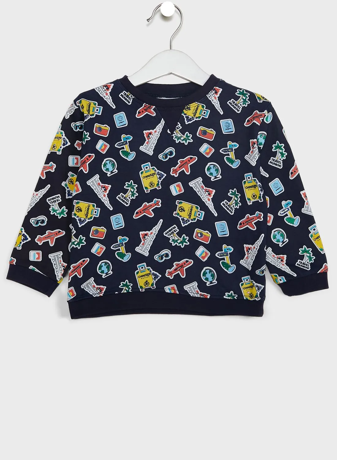 Cheekee Munkee Kids Vacation Print Sweatshirt