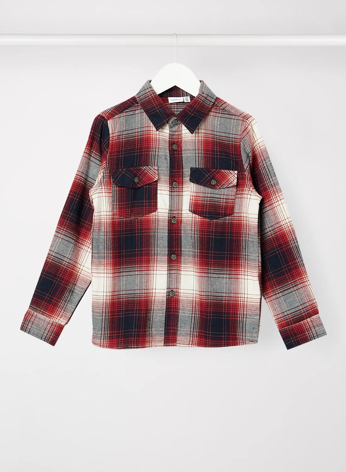 NAME IT Kids/Teen Plaid Print Shirt Red