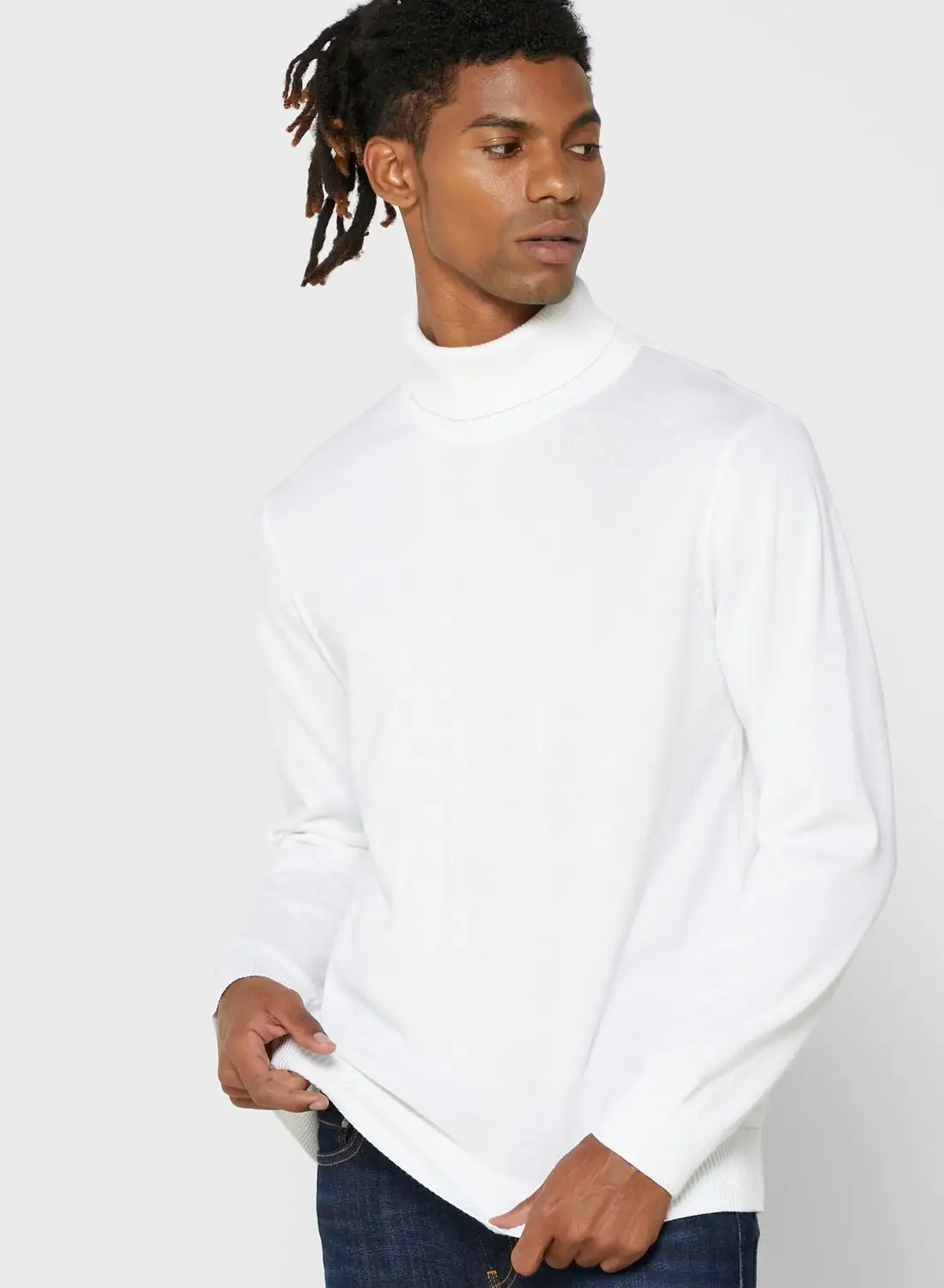 Robert Wood Essential High Roll Neck Knit