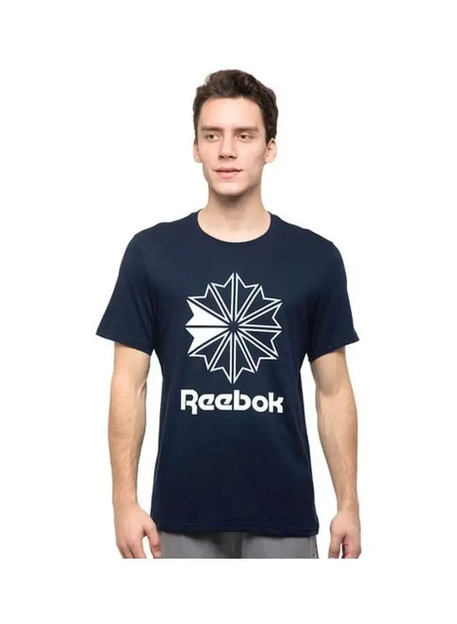 Reebok CL Big Logo T-Shirt Collegiate Navy