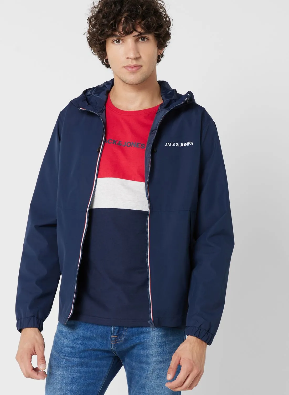 JACK & JONES Logo Zip Through Jacket