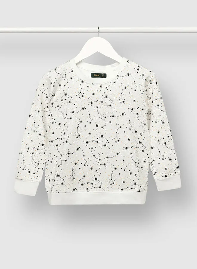 QUWA Trendy Boys All Over Printed Sweatshirt Multicolour