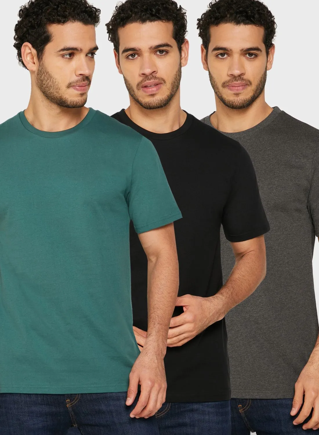 Seventy Five Basics 3 Pack Essential Crew Neck T-Shirts