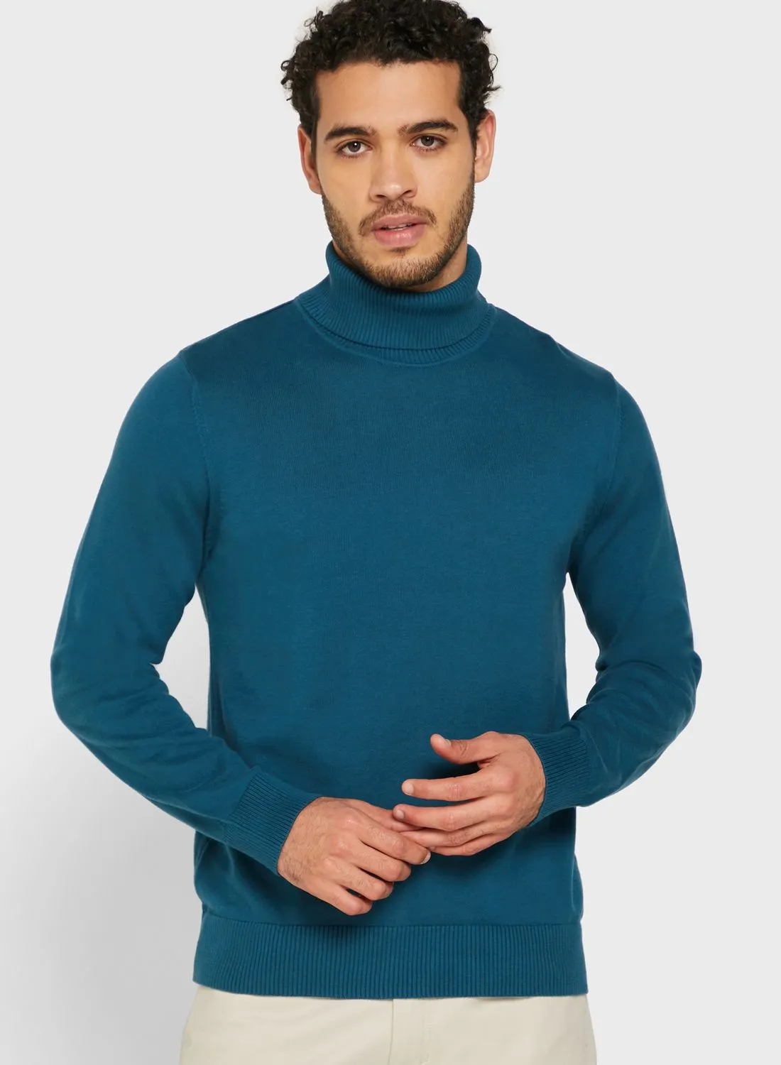 Robert Wood Essential High Roll Neck Knit