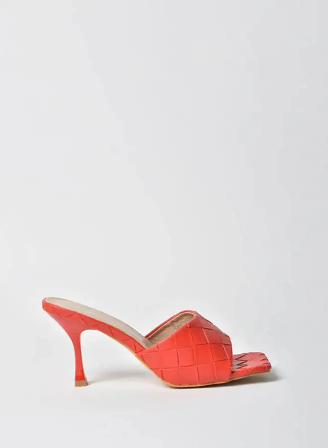 Jove Stylish Heeled Sandals Red