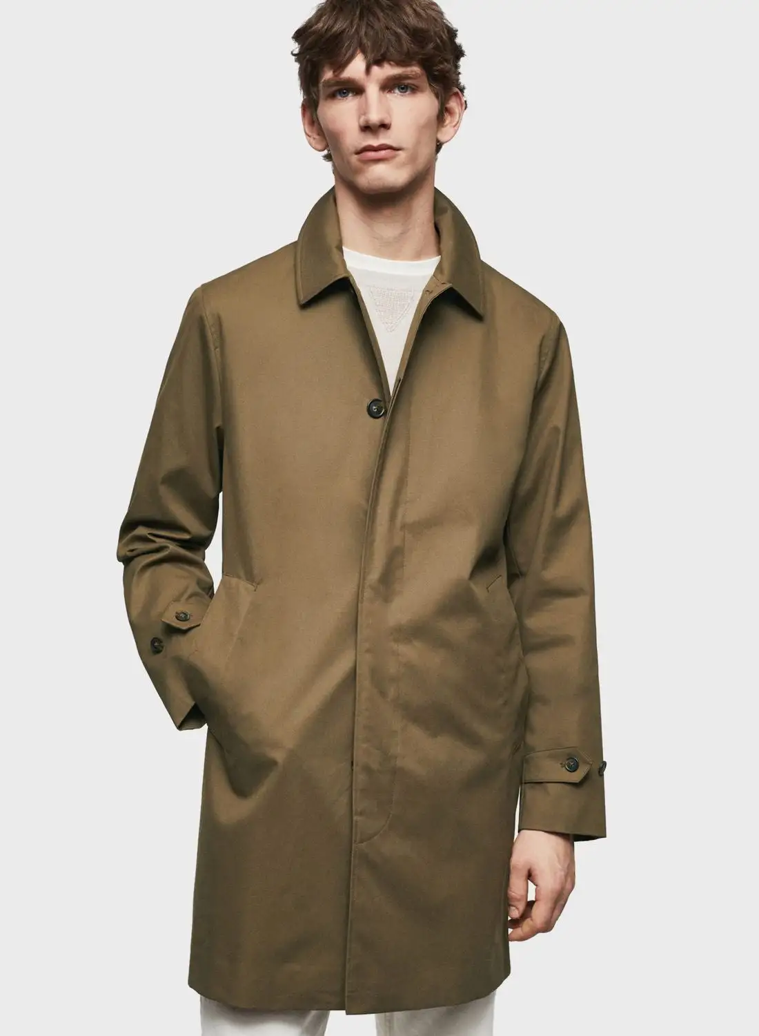 Mango Man Water Repellent Trench Coat