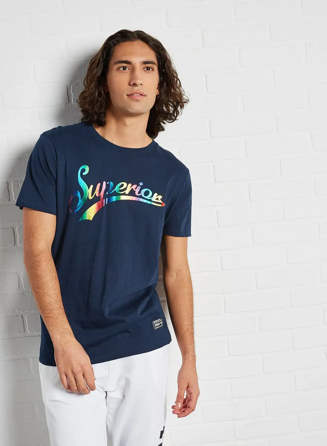 ABOF Superion Crew Neck T-Shirt Navy