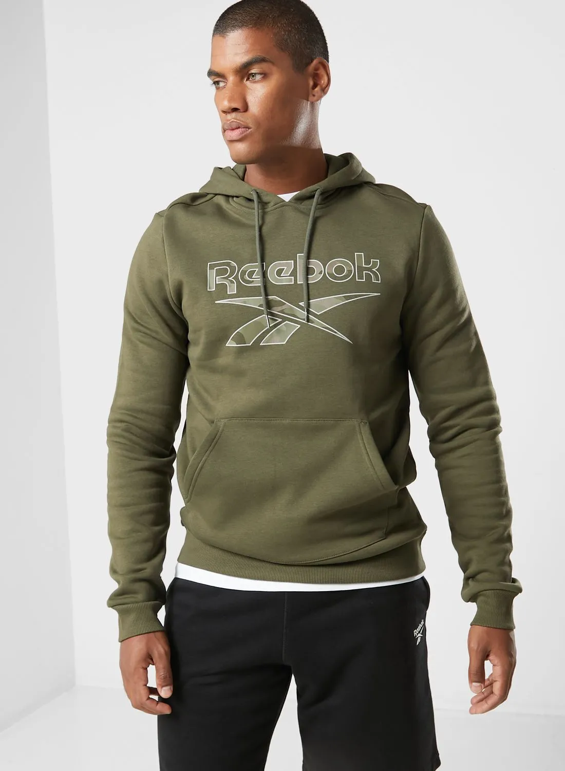 Reebok Id Big Logo Camo Hoodie