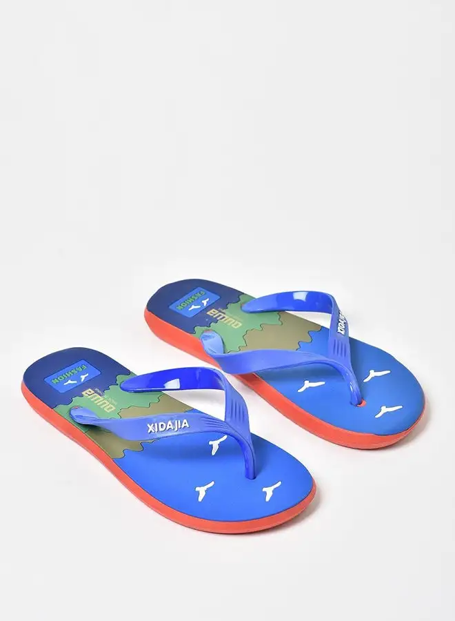 QUWA Regular Slip-On Flip Flops Blue