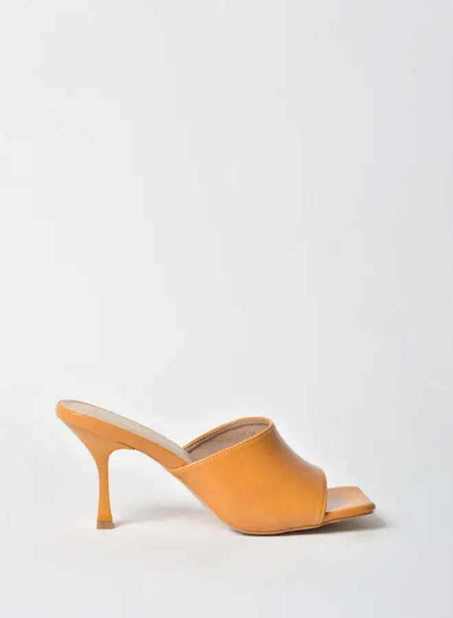 Jove Stylish Heeled Sandals Mustard