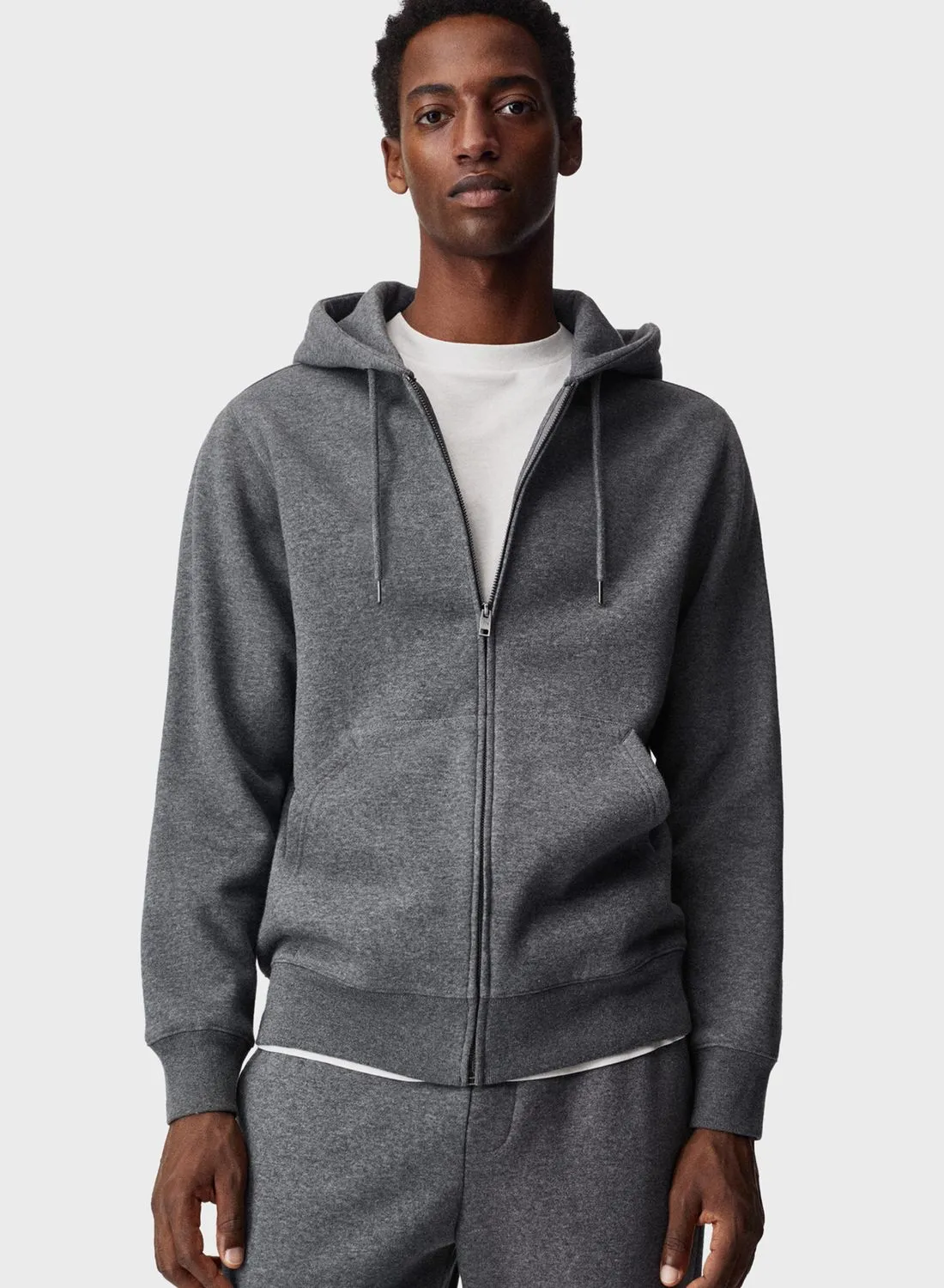 Mango Man Essential Zip Through Hoodie