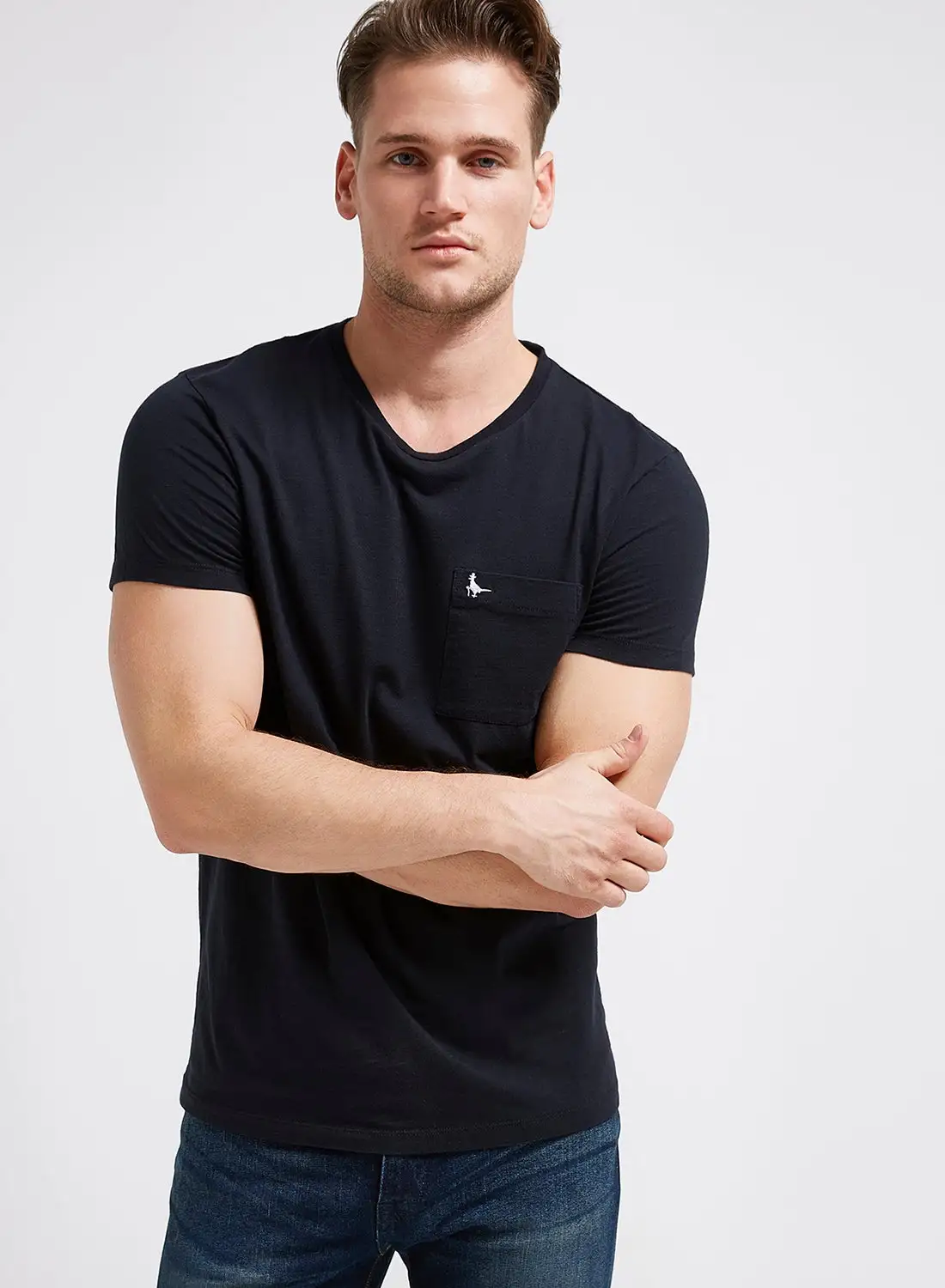 Jack Wills Ayleford Front Pocket T-Shirt Black