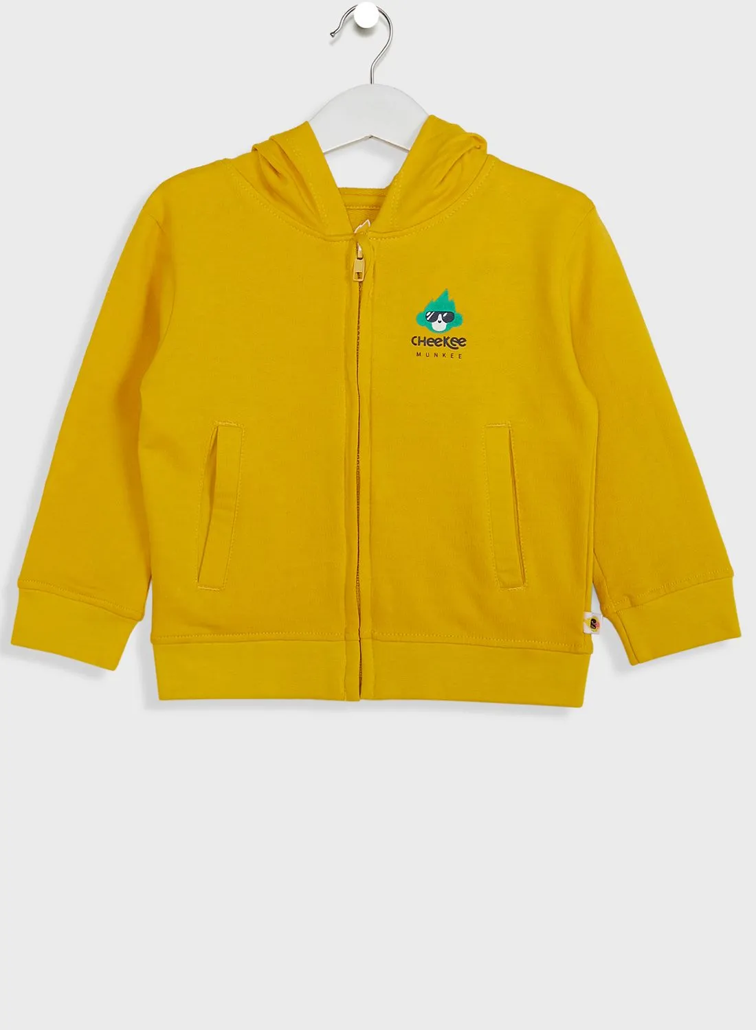 Cheekee Munkee Kids Logo Zip Through Hoodie